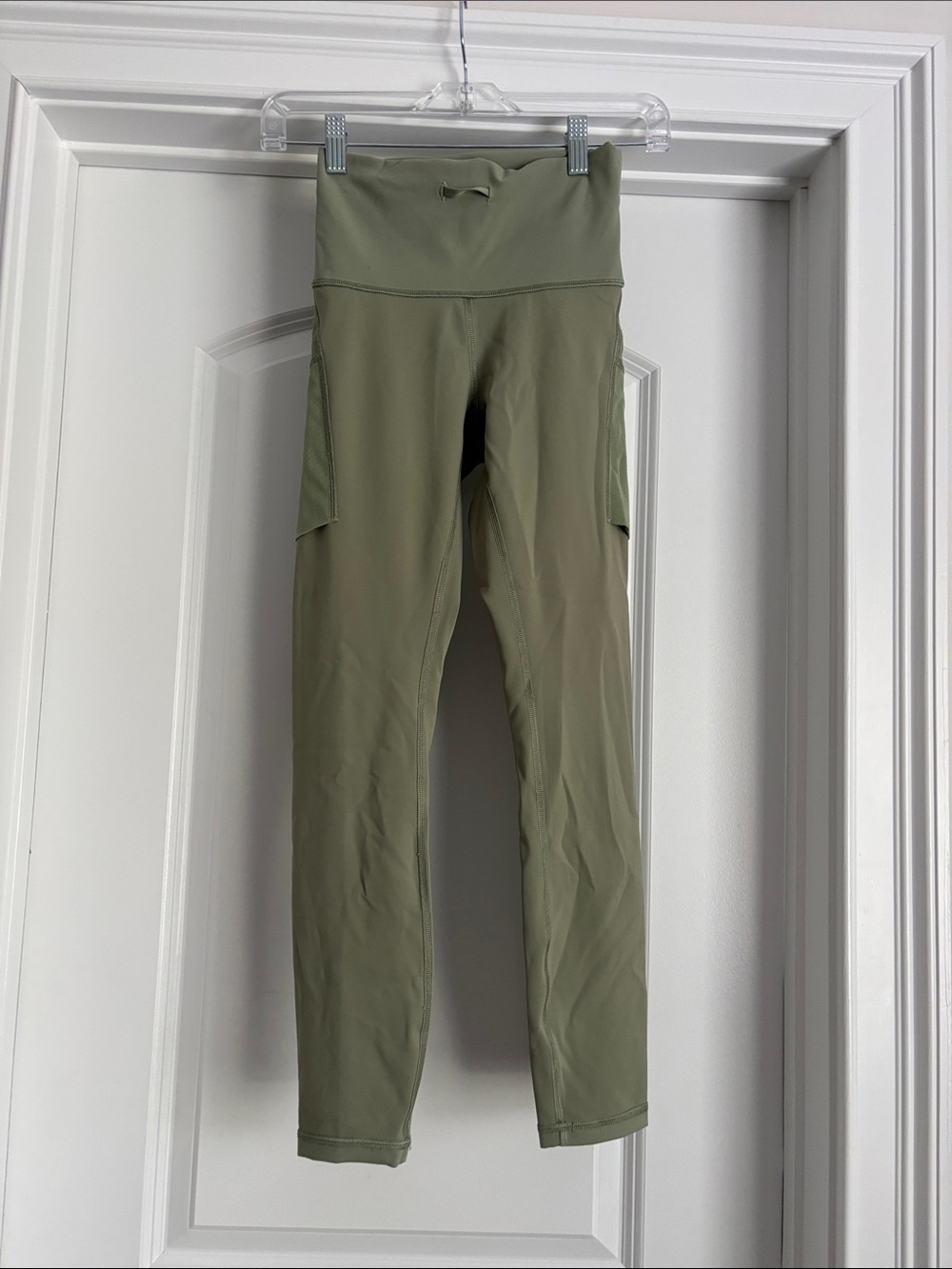 lululemon athletica Olive Green High-Waist Leggings with Side Pockets